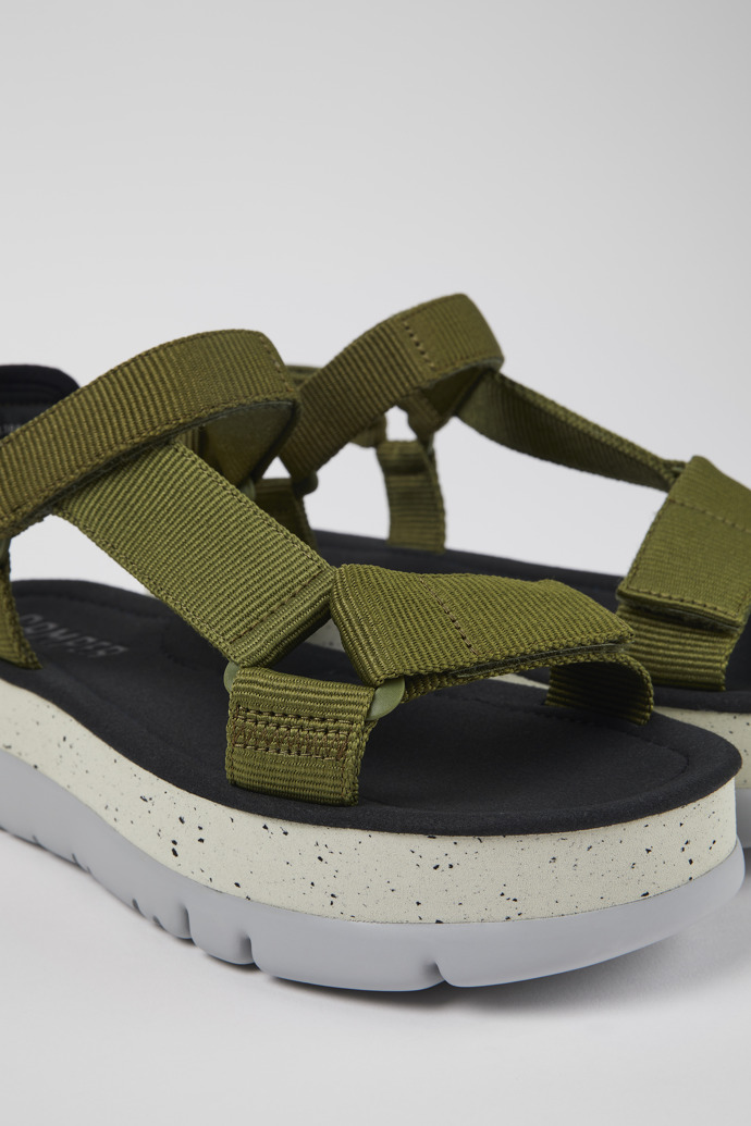 Neu Eingetroffen Camper Oruga Up - Grüne Damensandalen aus Textil