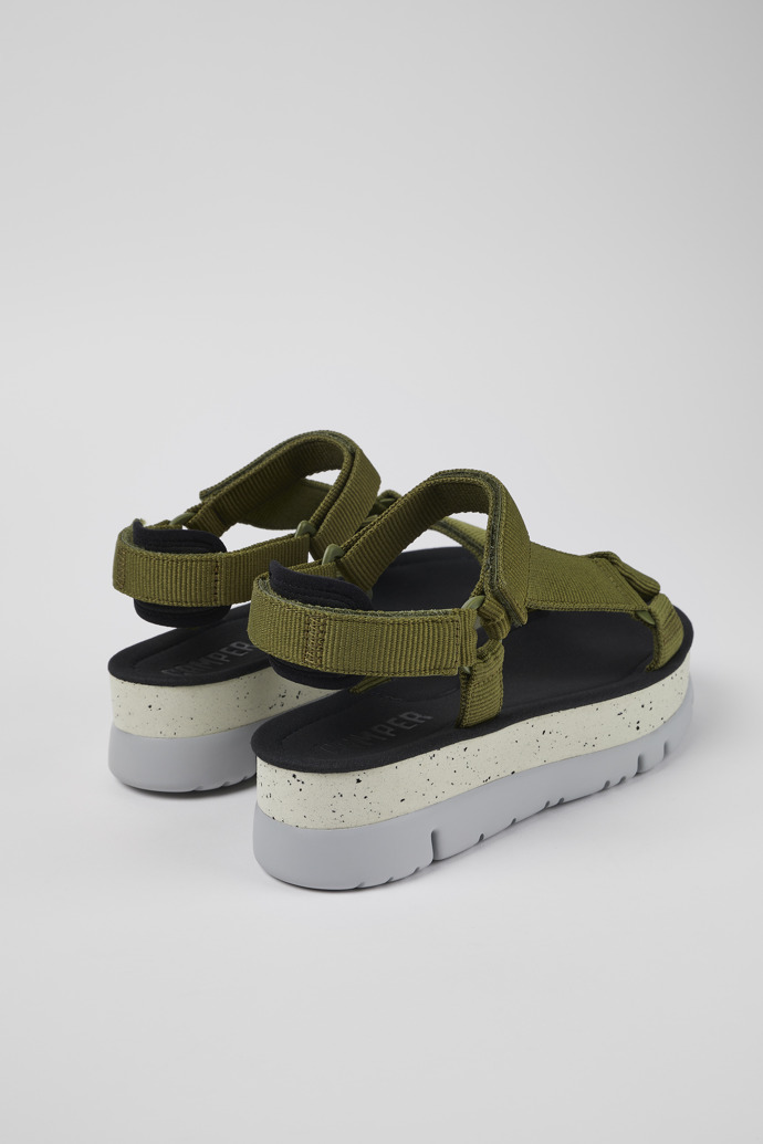 Neu Eingetroffen Camper Oruga Up - Grüne Damensandalen aus Textil