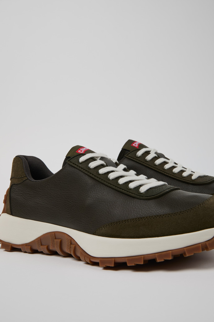 Neu Eingetroffen Camper Drift Trail VIBRAM - Grüner Herrensneaker aus Textil und Nubukleder