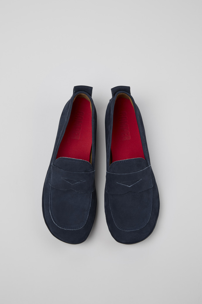 Neu Eingetroffen Camper Right - Blauer Damenschuh aus Nubukleder.