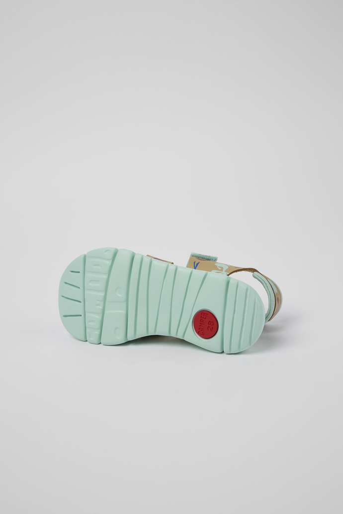 Neu Eingetroffen Camper Oruga - Mehrfarbige Sandalen aus Leder/Textil