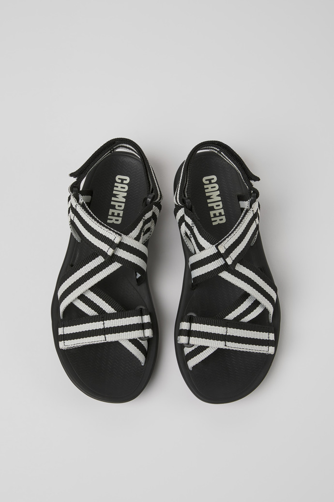 Neu Eingetroffen Camper Match - Schwarz-weiße Damensandale aus Textil