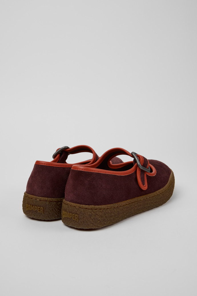 Neu Eingetroffen Camper Peu Terreno - Weinroter Damenschuh aus Nubukleder und Leder.