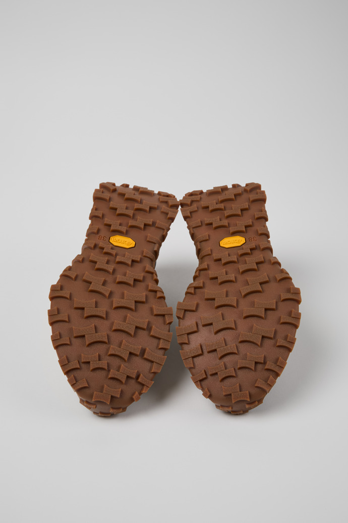 Neu Eingetroffen Camper Drift Trail VIBRAM - Grüner Damensneaker aus Leder und Nubukleder