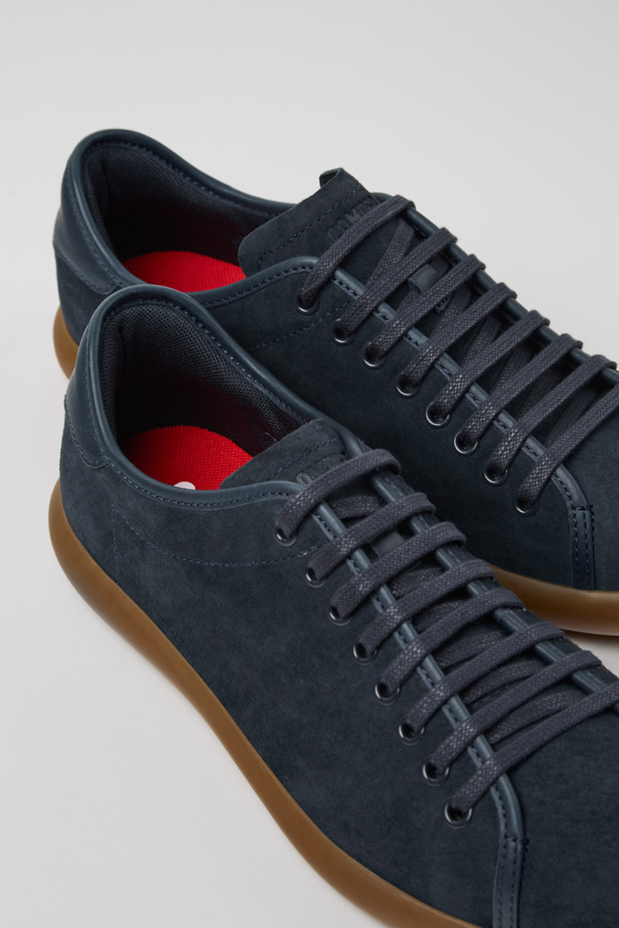 Neu Eingetroffen Camper Pelotas Soller - Blauer Herrensneaker aus Nubukleder und Leder.