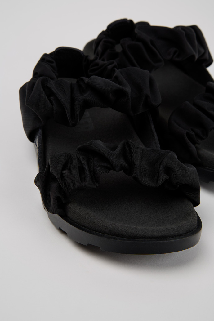 Neu Eingetroffen Camper Brutus Sandal - Schwarze Kindersandale aus Leder und Recycling-PET.