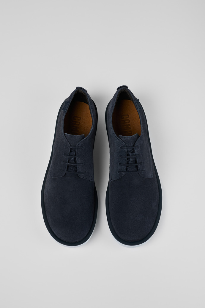 Neu Eingetroffen Camper Wagon - Blauer Herrenschnürschuh aus Nubukleder