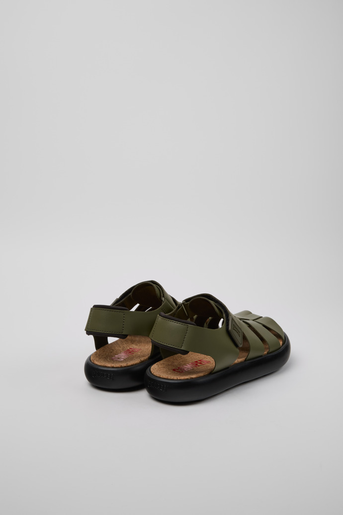 Neu Eingetroffen Camper Pelotas Flota - Grüne Herrensandalen aus Leder.
