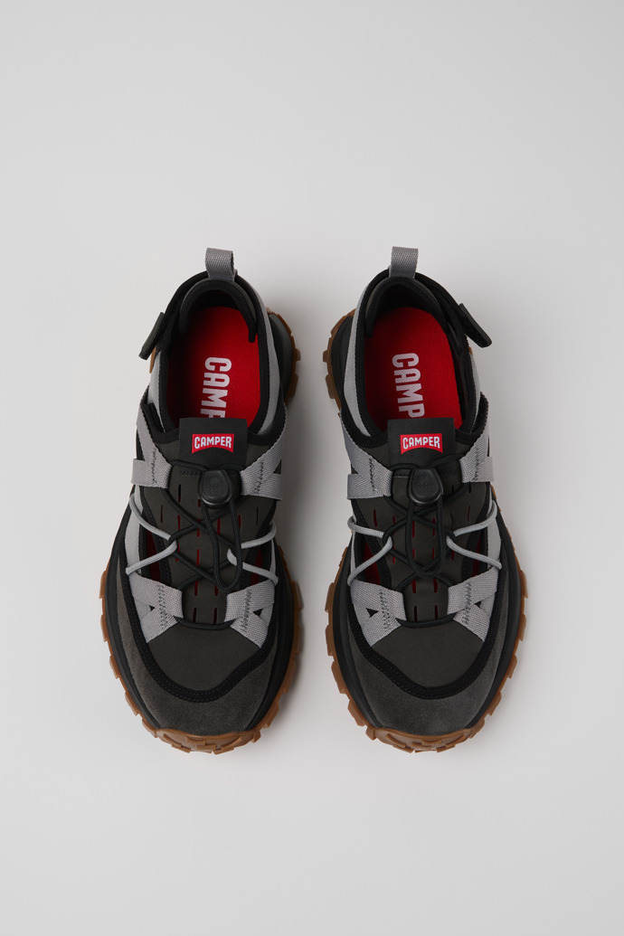 Neu Eingetroffen Camper Drift Trail VIBRAM - Grauer Herrensneaker aus recyceltem PET und Nubukleder.