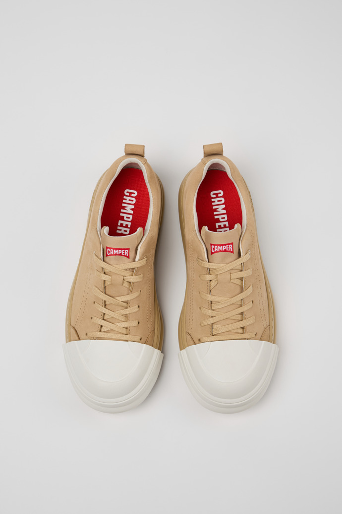 Neu Eingetroffen Camper Junction Runner - Beige Sneakers aus Nubukleder für Damen.