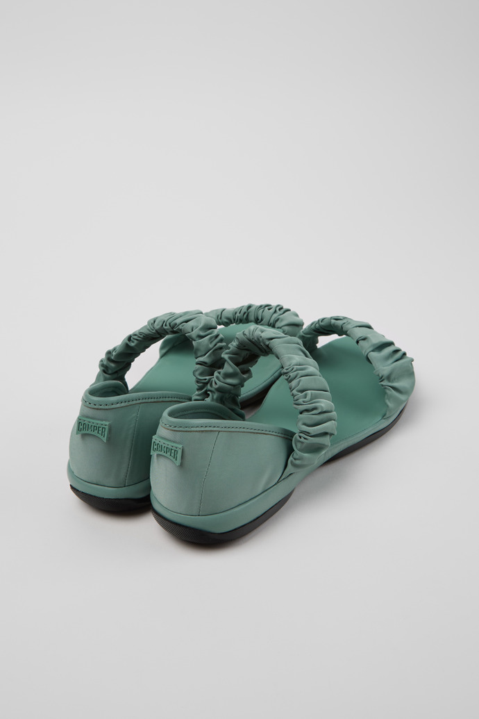 Neu Eingetroffen Camper Right - Grüne Sandalen aus recyceltem PET und Leder für Damen.