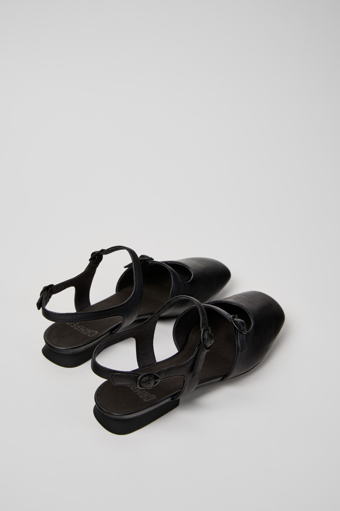 Neu Eingetroffen Camper Casi Myra - Schwarzer Halboffener Lederschuh für Damen.