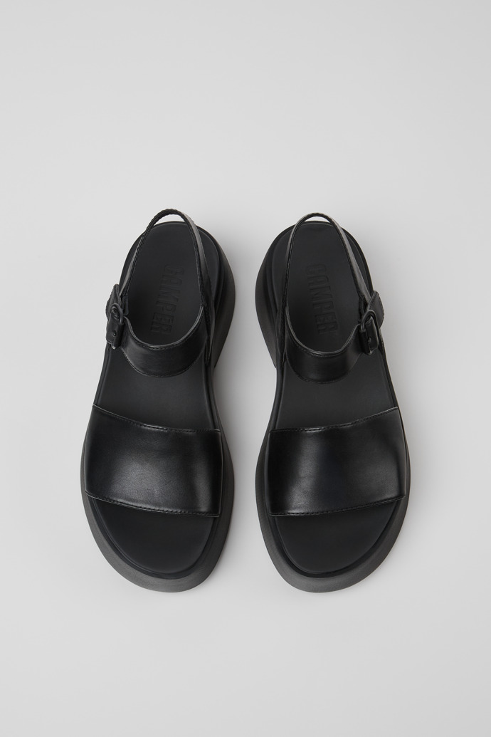 Neu Eingetroffen Camper Tasha - Schwarze Ledersandale für Damen.