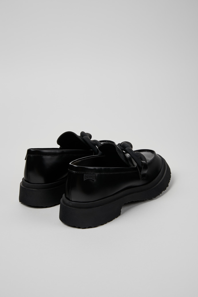 Neu Eingetroffen Camper Walden - Schwarze Lederwomen's Moccasin/Ballerina.