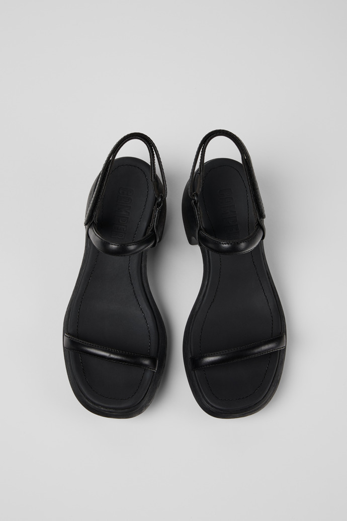 Neu Eingetroffen Camper Thelma - Schwarze Ledersandale für Damen.