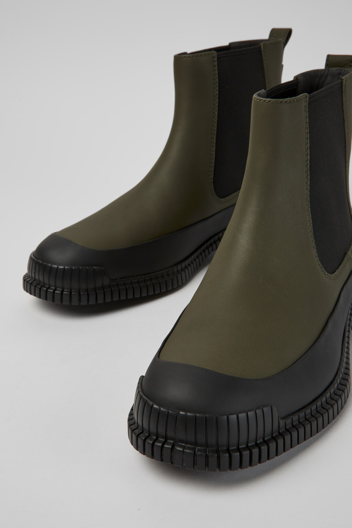 Neu Eingetroffen Camper Pix - Grüne Chelsea-Boots aus Leder für Herren
