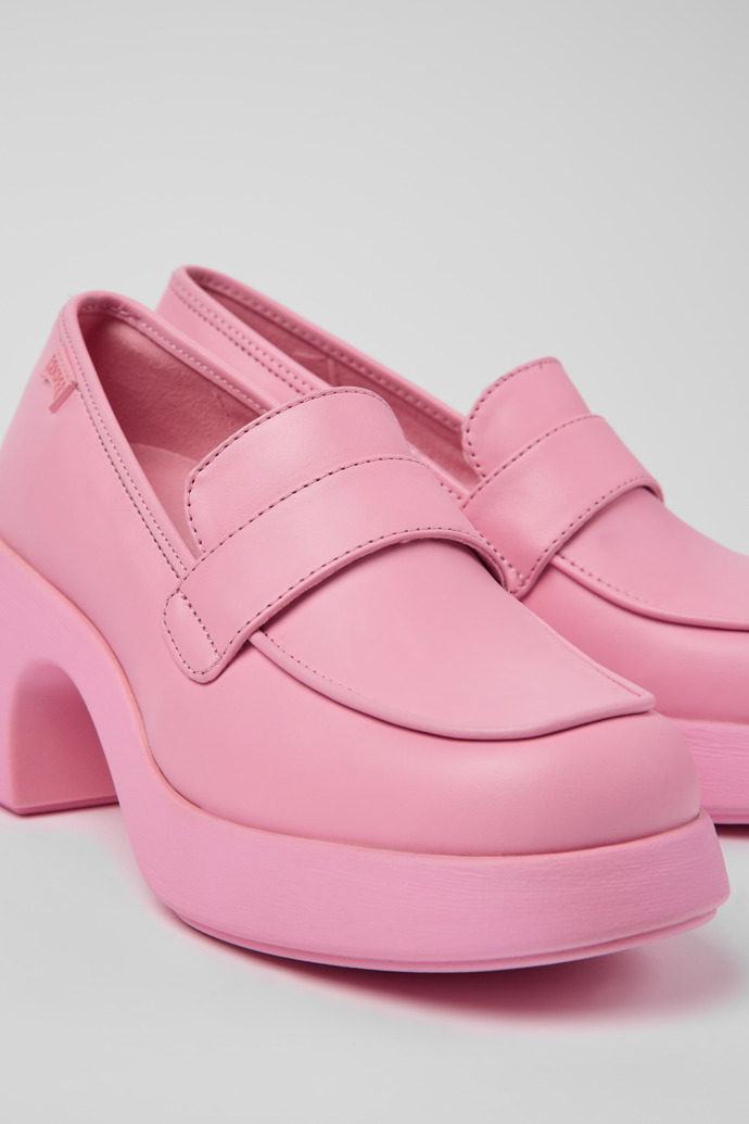 Neu Eingetroffen Camper Thelma - Rosafarbene Lederloafer für Damen