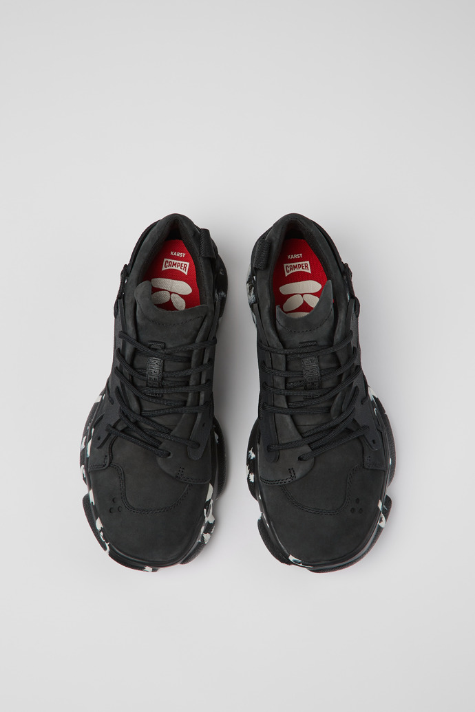 Neu Eingetroffen Camper Karst - Schwarzer Damensneaker aus Nubukleder/Textil
