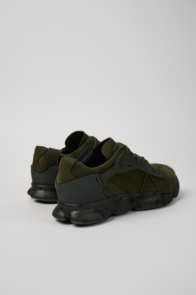 Neu Eingetroffen Camper Karst - Grüner Herrensneaker aus Textil und Nubukleder