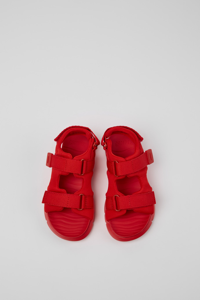 Neu Eingetroffen Camper Oruga - Rote Kindersandale aus Textil.