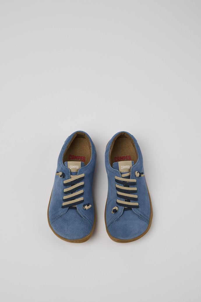 Neu Eingetroffen Camper Peu - Blauer Kinderschuh aus Nubukleder.