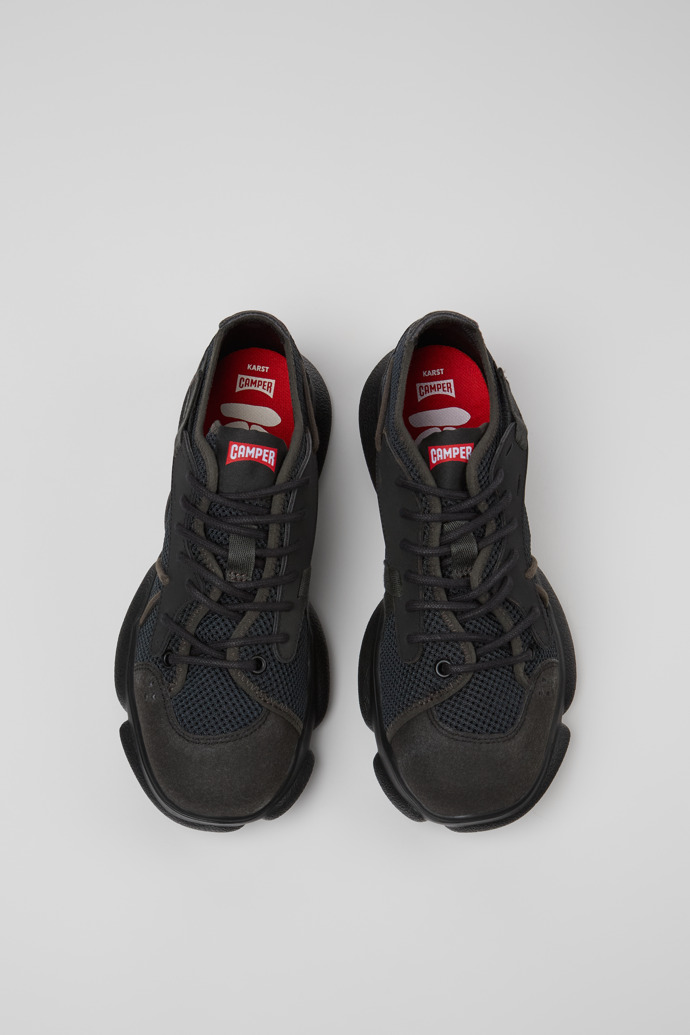 Neu Eingetroffen Camper Karst Sorona® - Grauer und schwarzer Damensneaker aus Textil