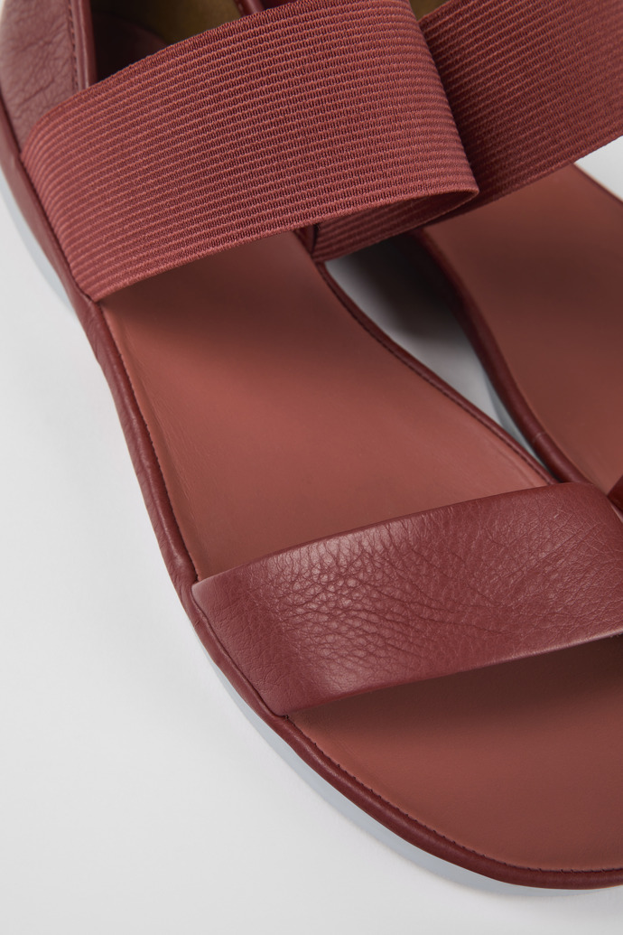 Neu Eingetroffen Camper Right - Rote Ledersandalen für Damen