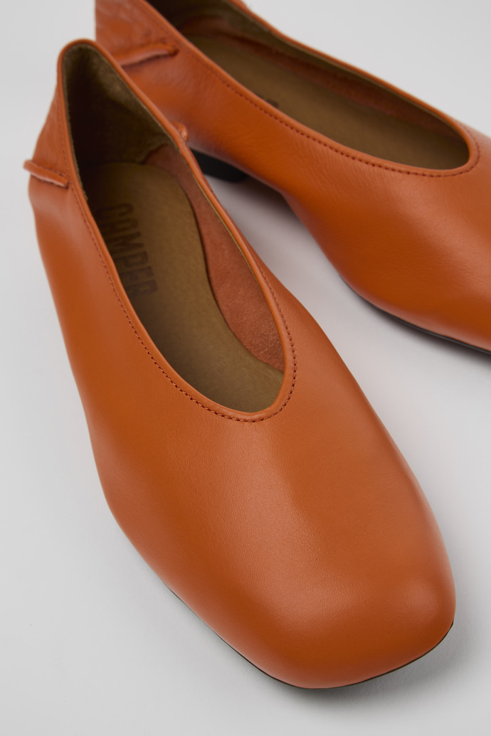 Neu Eingetroffen Camper Casi Myra - Orange Damenballerinas aus Leder