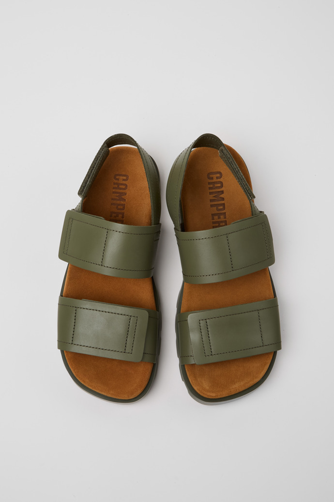 Neu Eingetroffen Camper Brutus Sandal - Grüne Ledersandalen für Herren.
