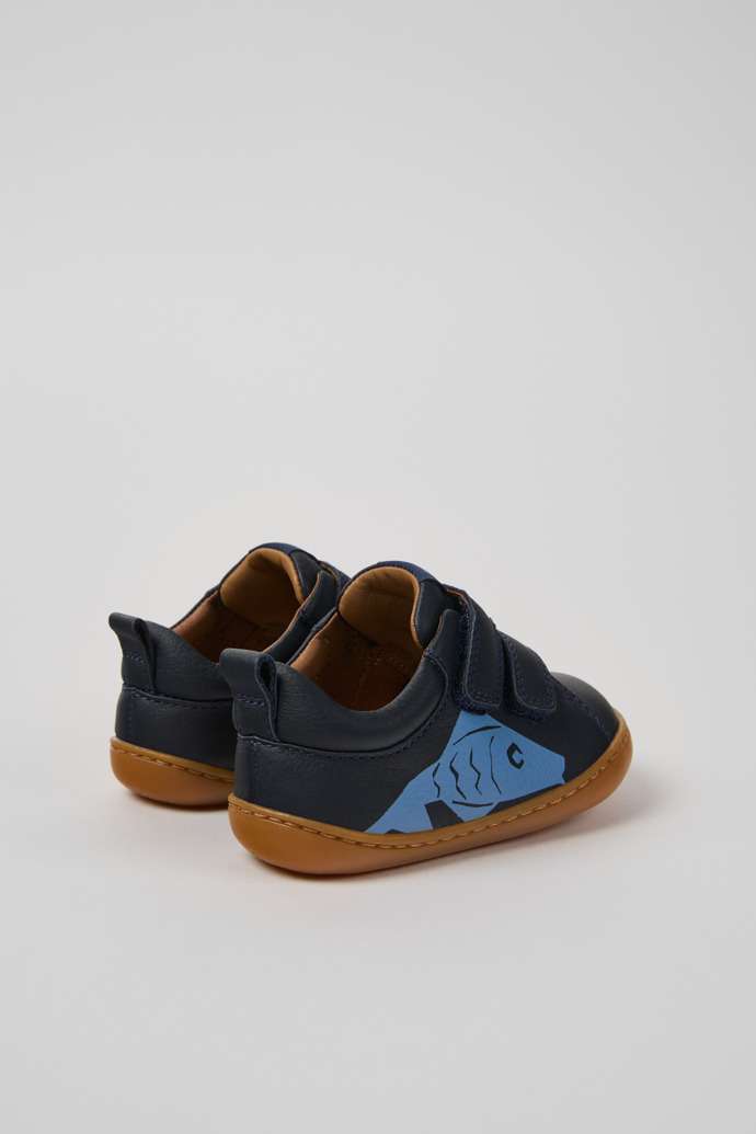 Neu Eingetroffen Camper Twins - Blauer Kindersneaker aus Leder.