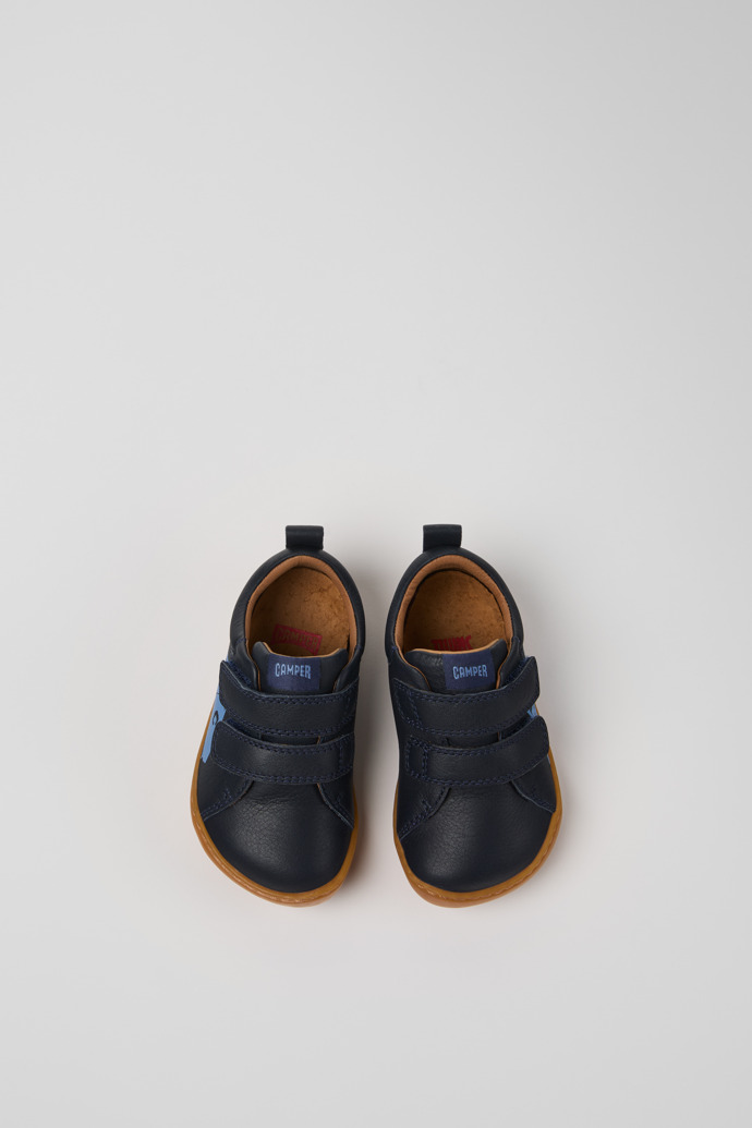 Neu Eingetroffen Camper Twins - Blauer Kindersneaker aus Leder.