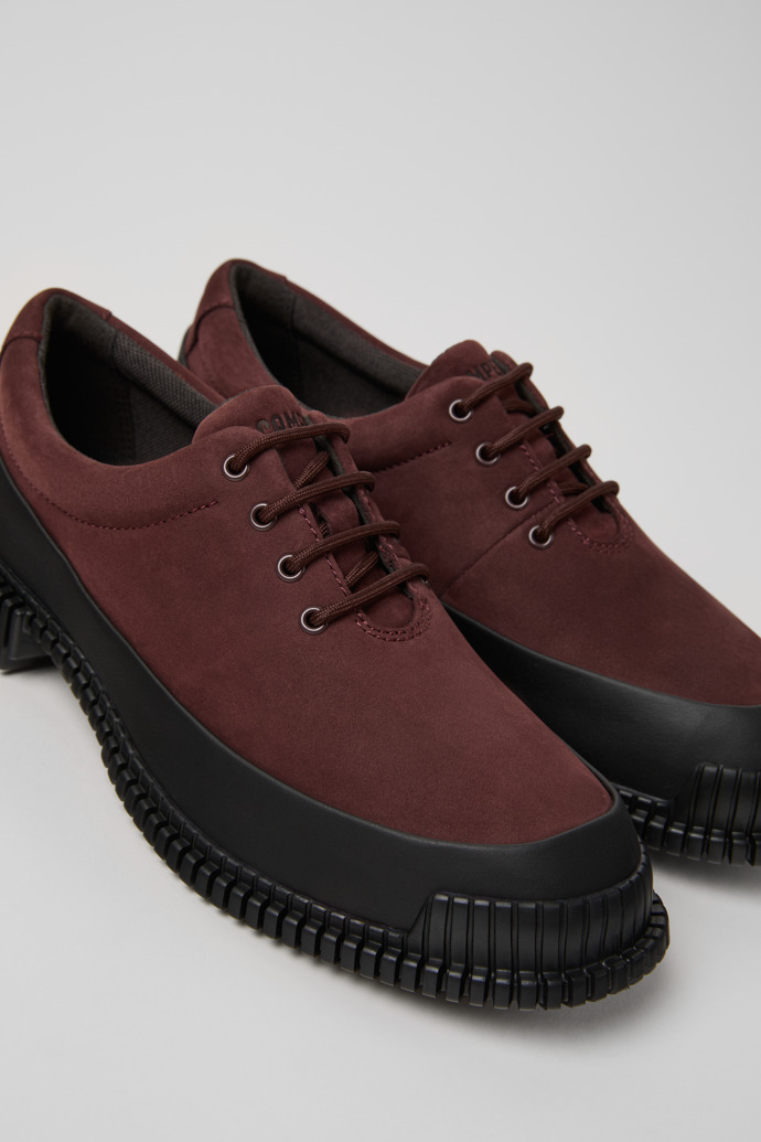 Neu Eingetroffen Camper Pix - Weinroter Schuh aus Nubukleder und Leder für Damen.