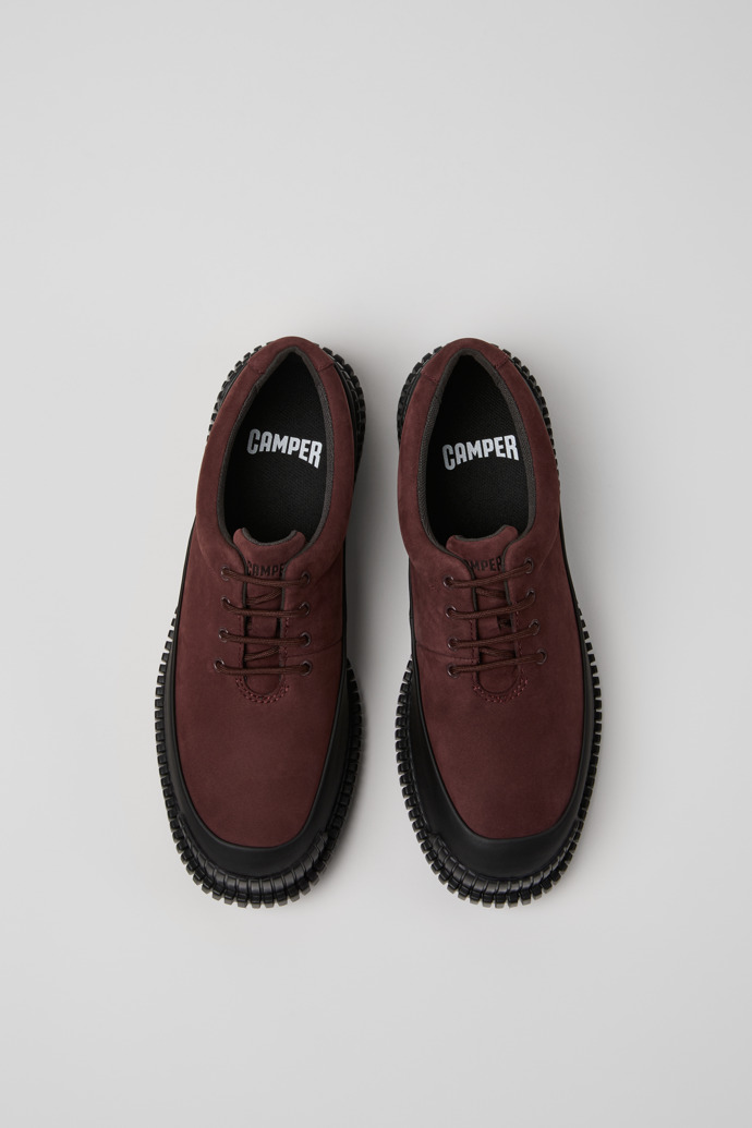 Neu Eingetroffen Camper Pix - Weinroter Schuh aus Nubukleder und Leder für Damen.