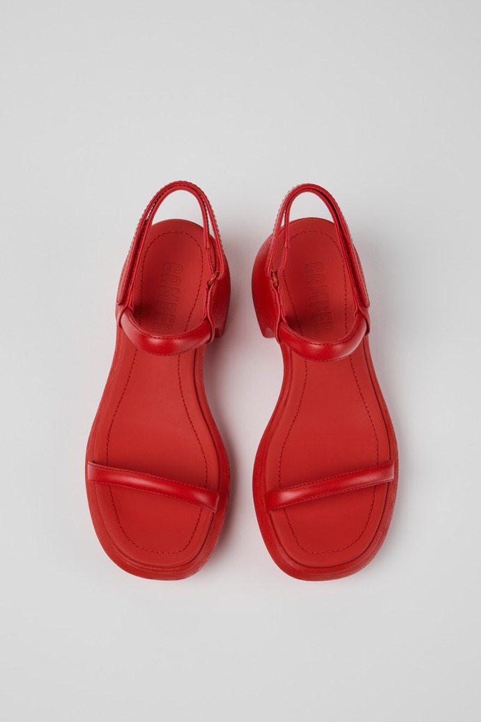 Neu Eingetroffen Camper Thelma - Rote Damensandale aus Leder.