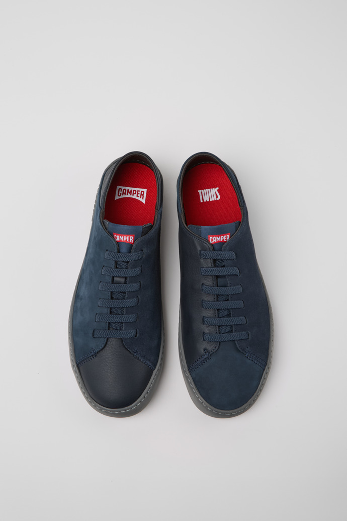 Neu Eingetroffen Camper Twins - Blauer Herrenschuh aus Nubukleder und Leder.