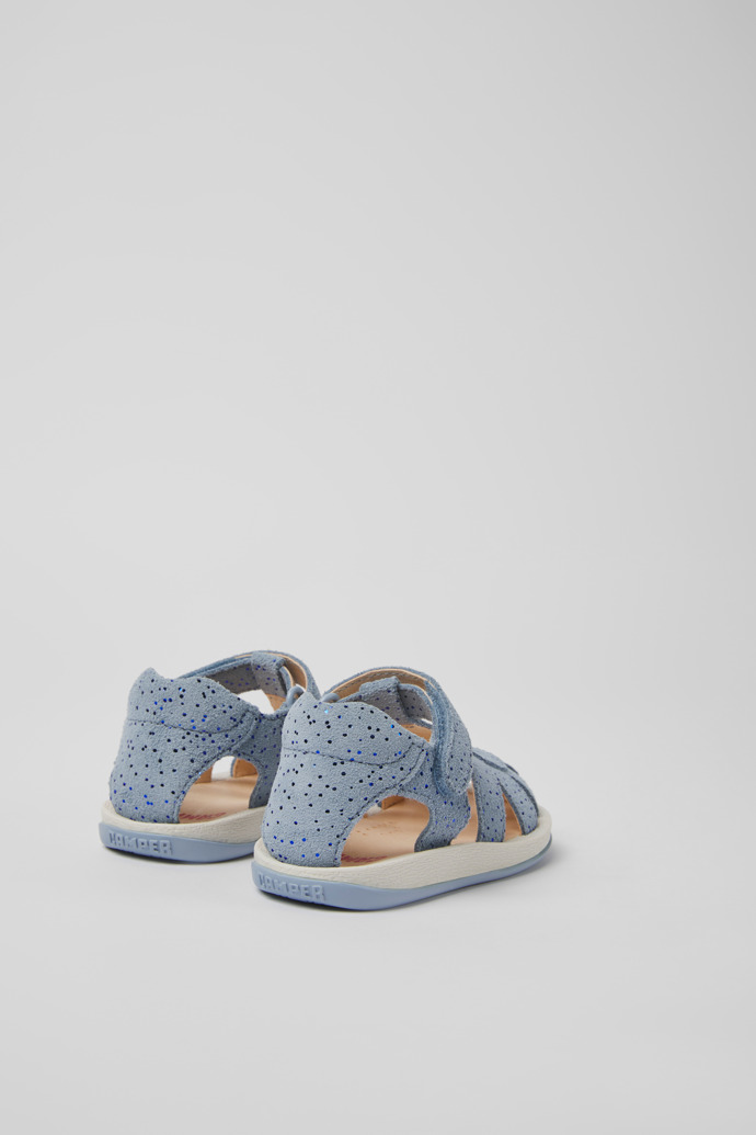 Neu Eingetroffen Camper Bicho - Blaue Kindersandale aus Nubukleder
