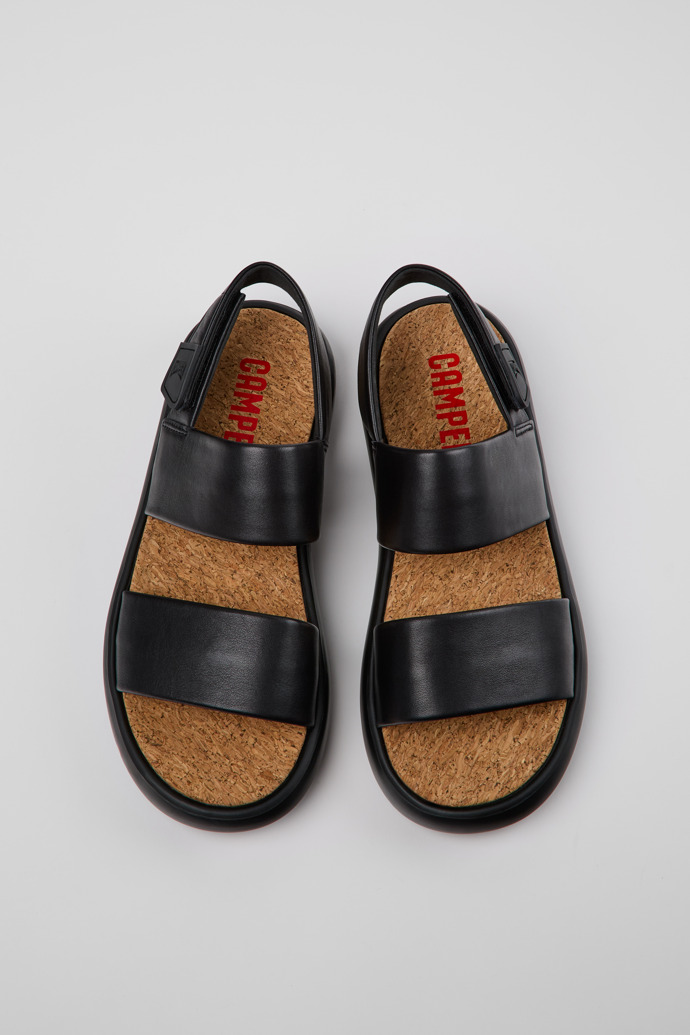 Neu Eingetroffen Camper Pelotas Flota - Schwarze Herrensandale aus Leder.