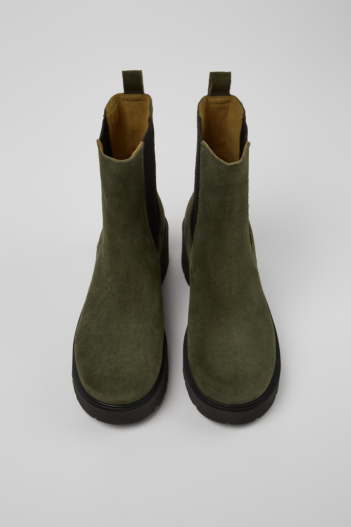 Neu Eingetroffen Camper Milah - Grüne Damenstiefelette aus Nubukleder
