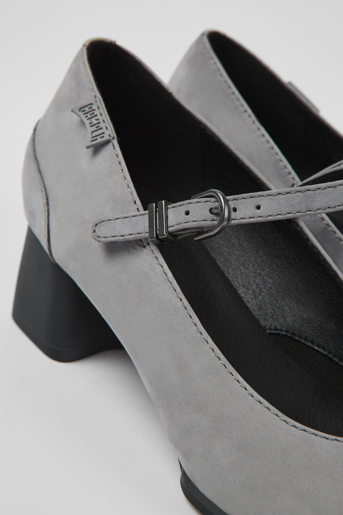 Neu Eingetroffen Camper Katie - Graue Mary-Jane-Schuhe mit Absatz aus Nubuk