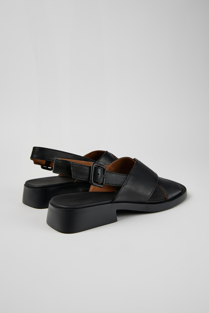 Neu Eingetroffen Camper Dana - Schwarze Ledersandale für Damen.