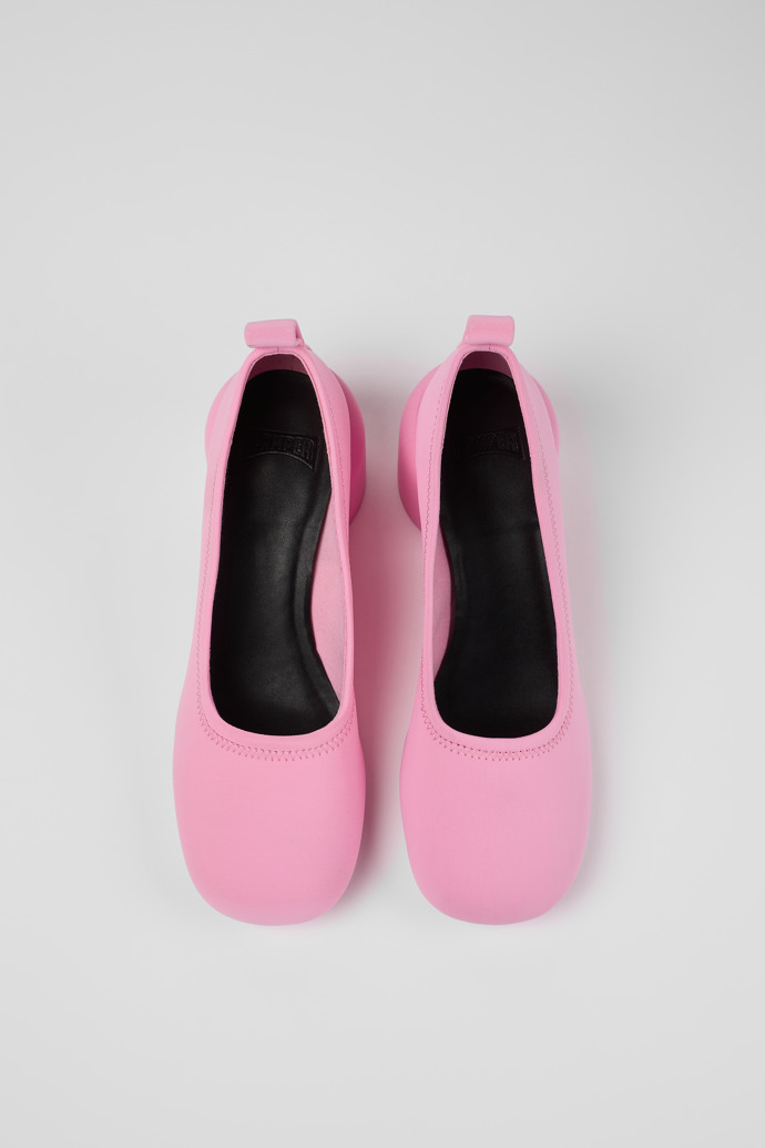 Neu Eingetroffen Camper Niki - Rosafarbene Damenballerinas aus Textil