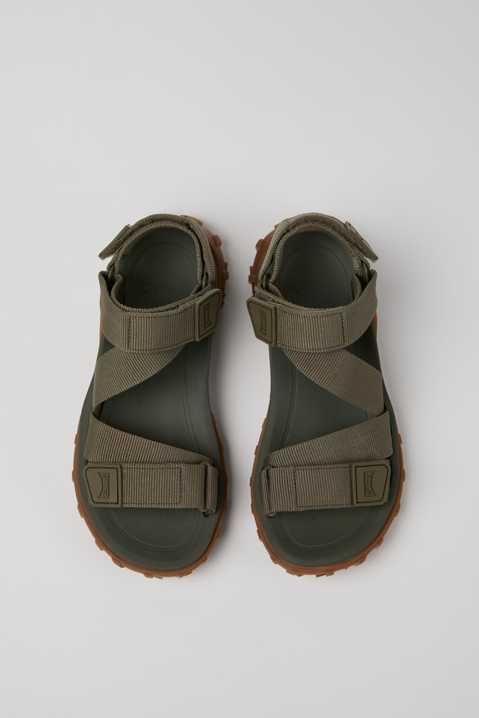 Neu Eingetroffen Camper Drift Trail Sandal - Grüne Sandalen aus recyclingfähigem PET für Damen.