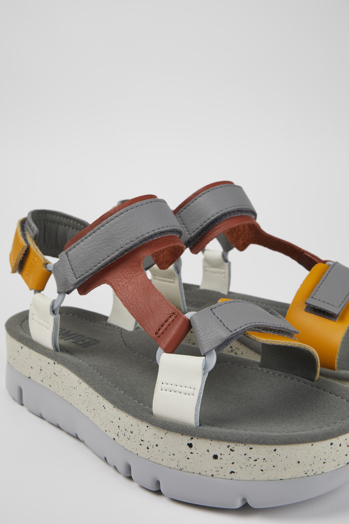 Neu Eingetroffen Camper Oruga Up - Mehrfarbige Ledersandalen für Damen