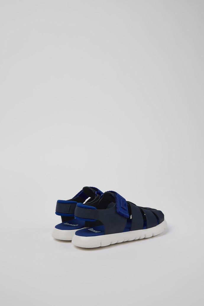 Neu Eingetroffen Camper Oruga - Blaue Sandalen aus Leder/Textil