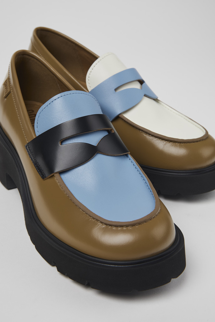 Neu Eingetroffen Camper Twins - Mehrfarbige Lederloafer für Damen
