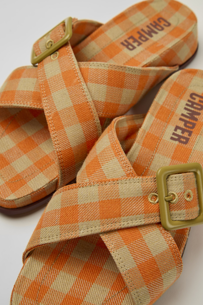 Neu Eingetroffen Camper Atonik - Damensandale in Orange und Beige