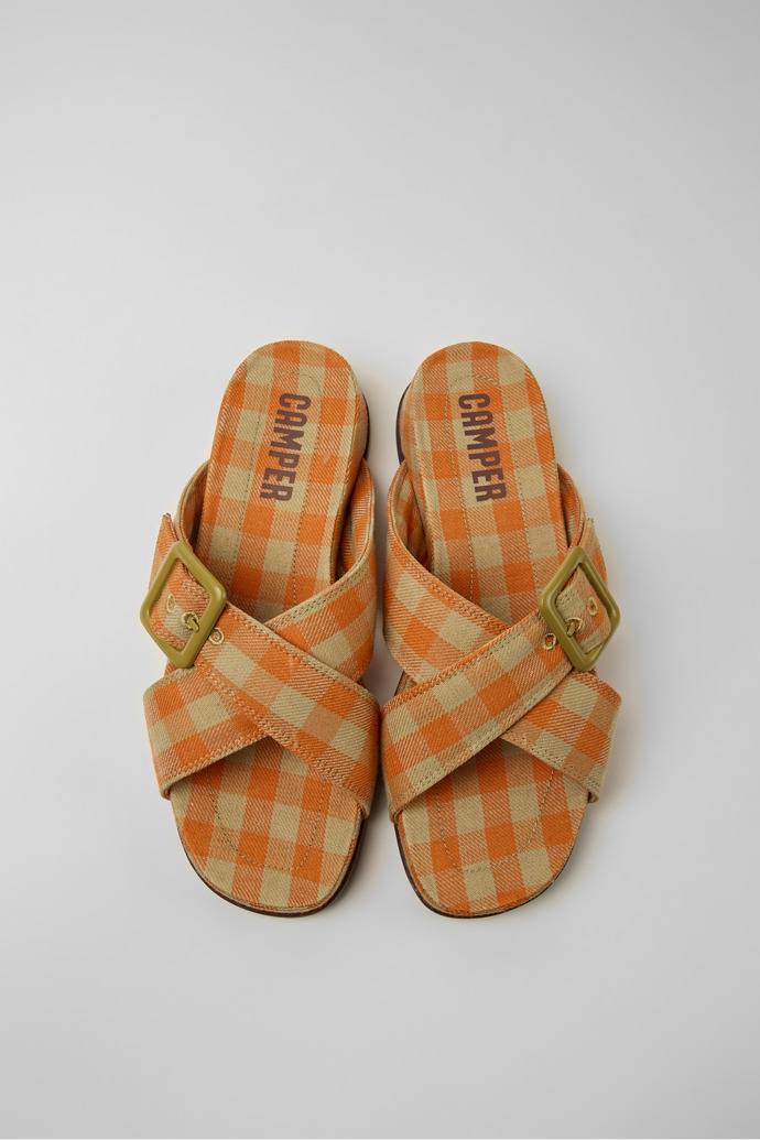 Neu Eingetroffen Camper Atonik - Damensandale in Orange und Beige