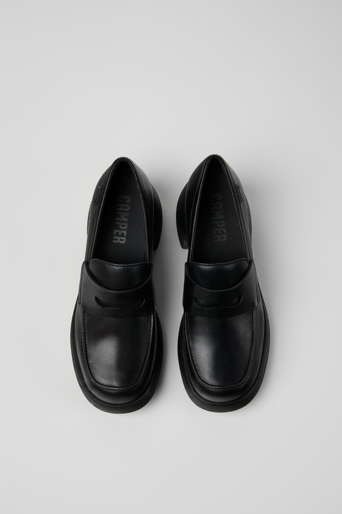 Neu Eingetroffen Camper Thelma - Schwarze Ledermokassins/Ballerinas für Damen.