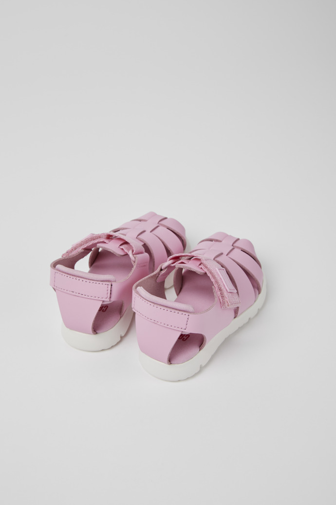 Neu Eingetroffen Camper Oruga - Rosa Sandale aus Leder und Textil