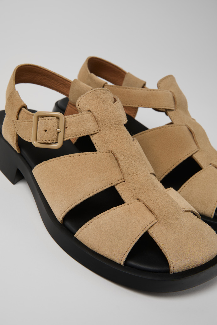 Neu Eingetroffen Camper Dana - Beige Sandalen aus Nubukleder für Damen.